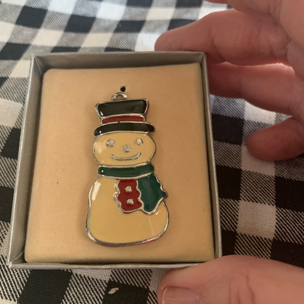 Vintage Wallace Silversmiths Pewter Snowman Ornament